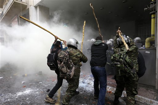 Greek Farmers Clash with Riot Police in Pensions Protest