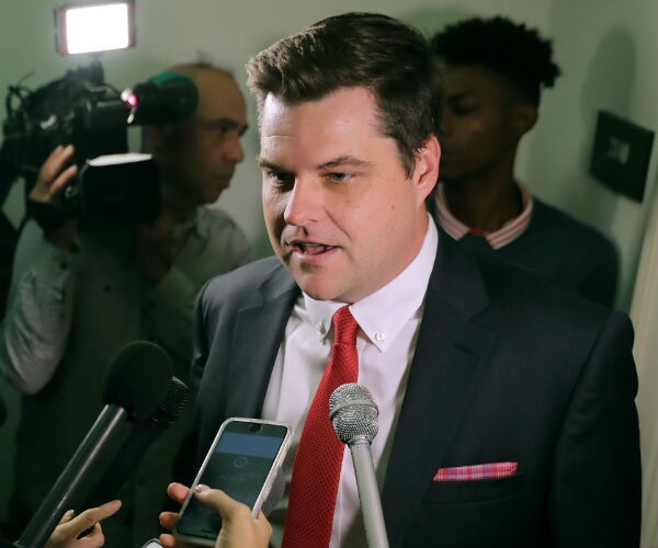 rep. matt gaetz speaks to reporters on capitol hill