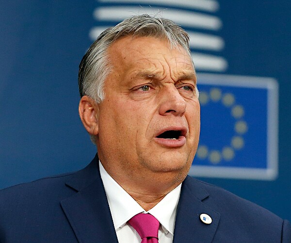 Hungarian Prime Minister Viktor Orban speaks during a news conference
