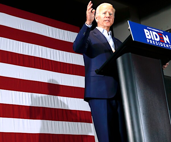 joe biden delivers a presidential campaign speech