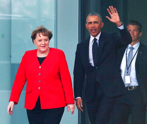 Obama Meets Germany's Merkel at Chancellery in Berlin