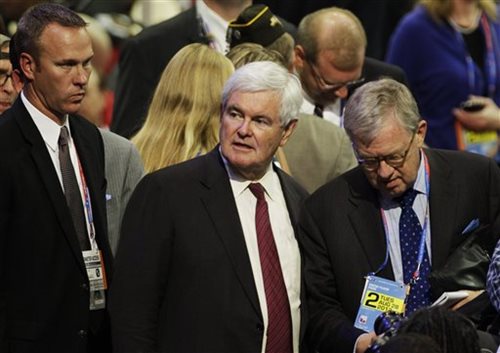 Speaker Gingrich Arrives at the RNC