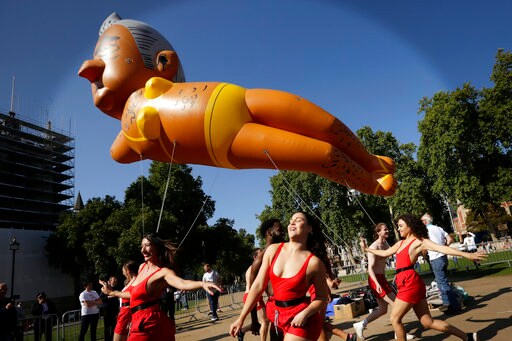 Balloon Poking Fun at Mayor Sadiq Khan Flies over London