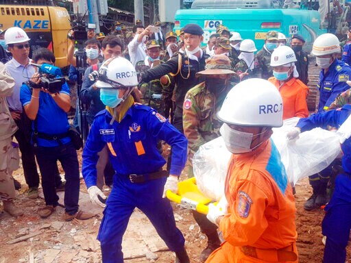 Cambodia Charges 4 Chinese after Building Collapse Killed 28