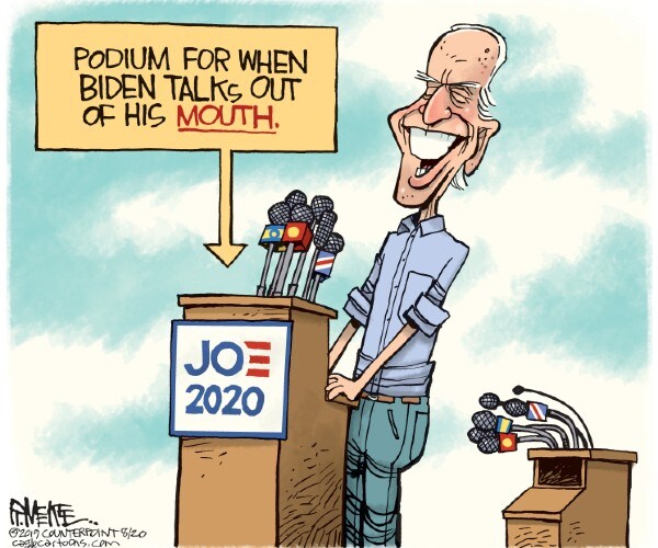 podium for joe biden for when he speaks out of both side of his mouth 