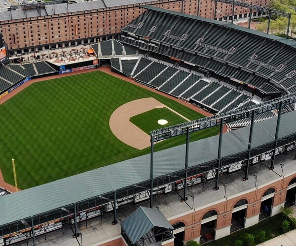 camden yards is empty due to the stay at home order