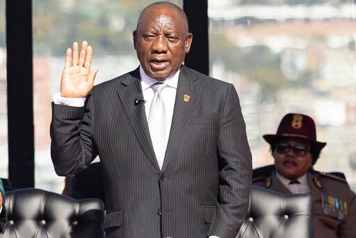 Ramaphosa Is Sworn in for a Second Term as South Africa's President with Help from Coalition Parties