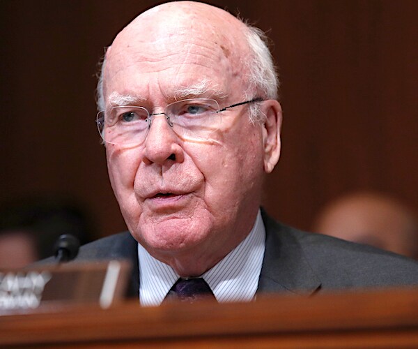 patrick leahy speaks during a senate committee hearing