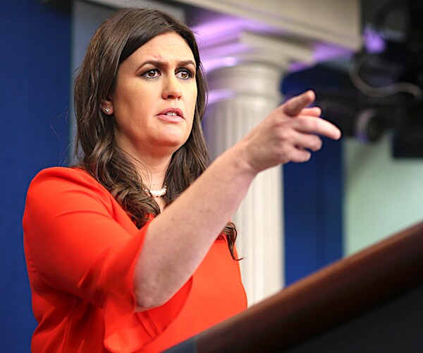 Sarah Sanders Navigates Testy Exchange on Anthem Protests