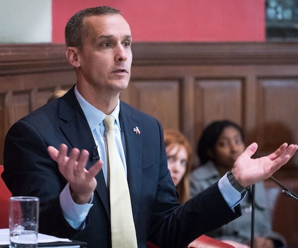 corey lewandowski raised both palms in objection during a congressional hearing