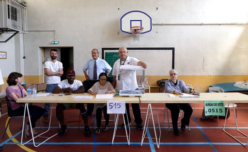 The Latest:  Low Turnout in French Parliamentary Election