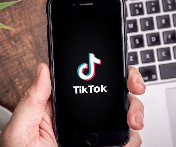 tiktok app open on a smartphone