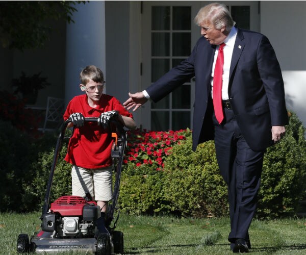 Trump Invites 11-Year-Old Boy to Mow Rose Garden Lawn