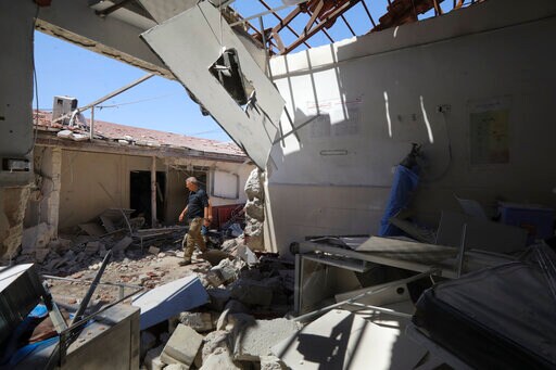 Major Wreckage at Hospital Hit by Artillery in North Syria