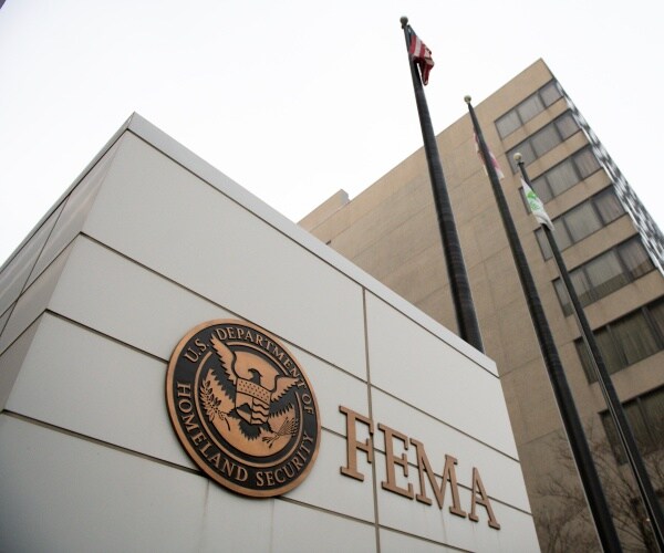 fema building with dhs seal is shown