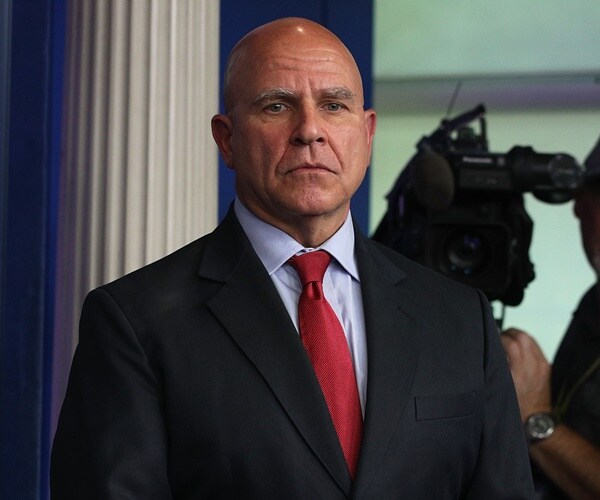 h.r. mcmaster stands in front of a cameraman