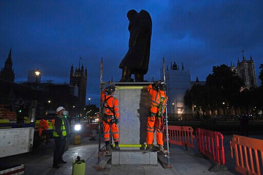 Statues Boarded up in London as More Protests Expected