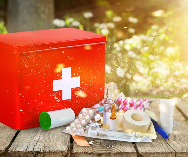 A first aid kit