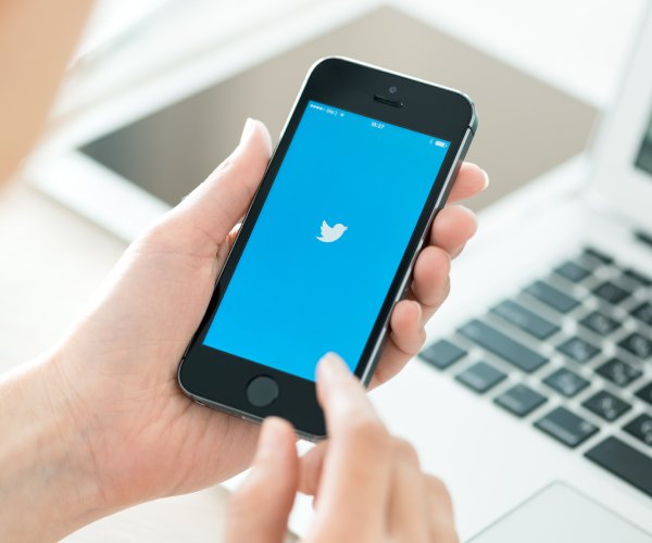 twitter is accessed on a phone