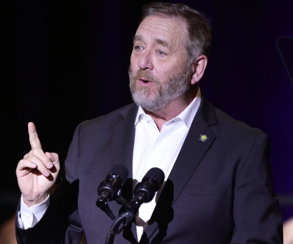dave yost points while speaking