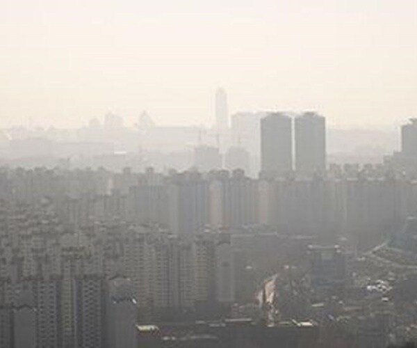 air pollution over a city