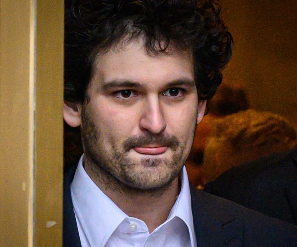 Sam Bankman-Fried looks on