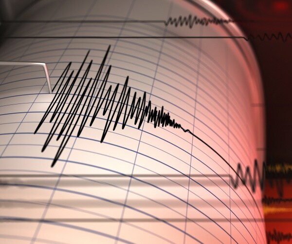 seismograph measuring strength of an earthquake