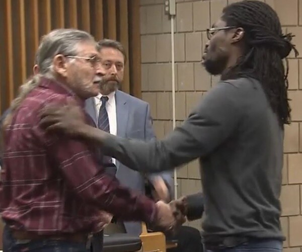 Trump Supporter Who Punched Protester Now Shakes His Hand
