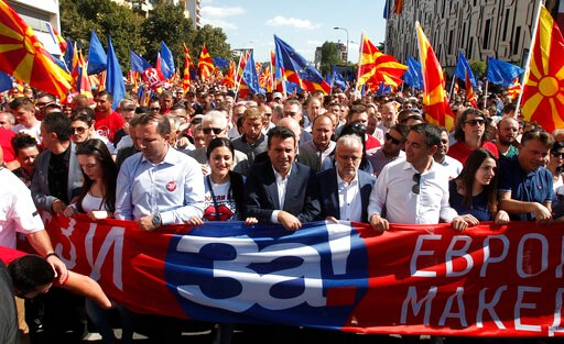 Thousands March to Promote Vote for Macedonia Name Deal