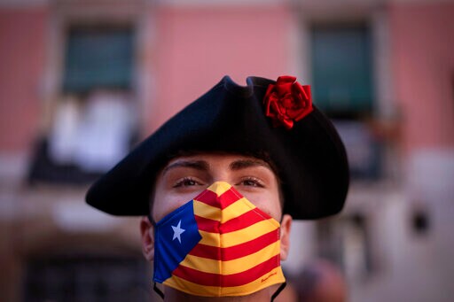 Catalan Separatists Rally amid Coronavirus Crisis in Spain