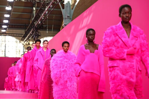 Valentino Gets 'pretty in Pink' in Bold Paris Show
