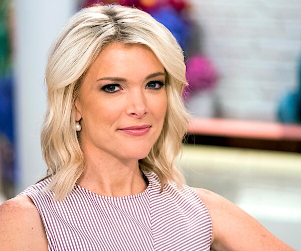 megyn kelly sits on the set at en bee see before her firing