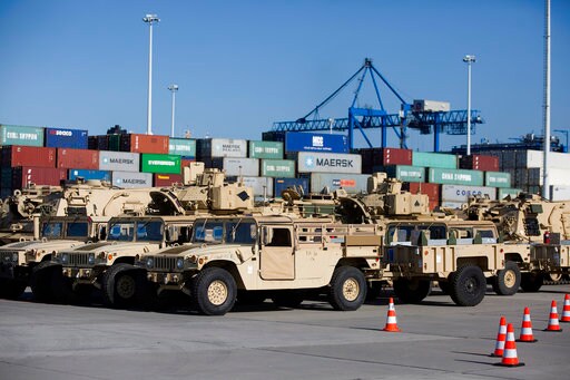 US Military Gear Reaches Poland Ahead of Russian war Games