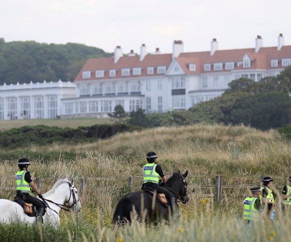 Police near Trump Turnberry in Scotland