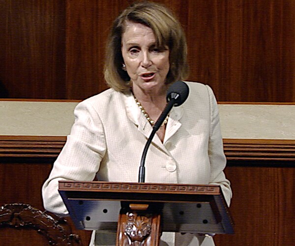 nancy pelosi speaks during a house speech