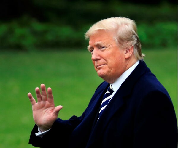 president donald trump heading to marine one for flight to 2018 midterm election rally 