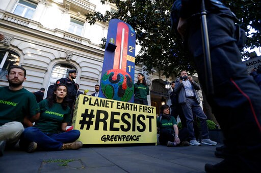 Greenpeace Protests outside G-7 Energy Meeting