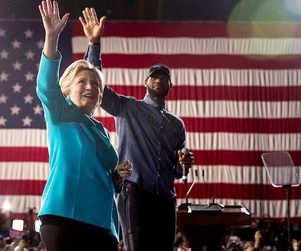 Hillary Clinton got the campaign support from LeBron James in 2016