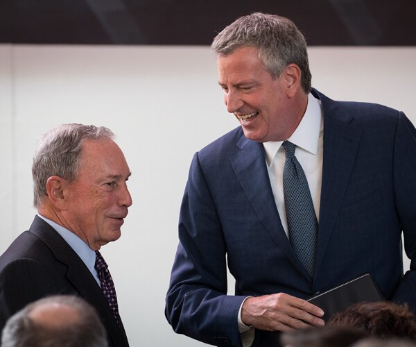 former new york city mayor mike bloomberg and his successor bill de blasio