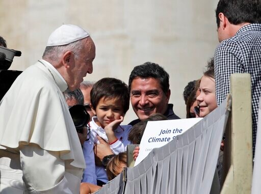 Greta Takes Climate Change Campaign to Vatican, Meets Pope