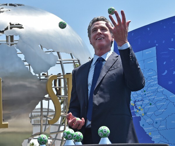 current california governor gavin newsom at universal studios