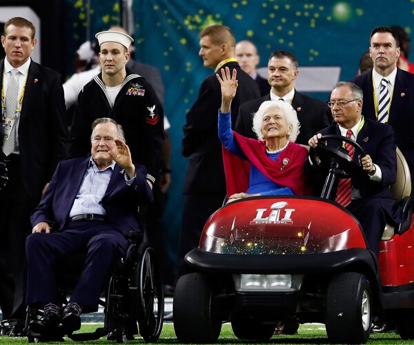 George and Barbara Bush Super Bowl Coin Toss One for the Ages