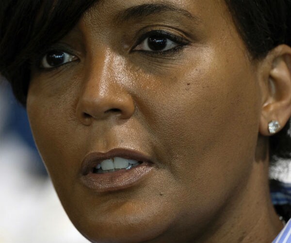 Atlanta Mayor Keisha Lance Bottoms is seen in a close-up profile pic