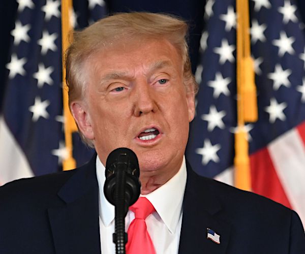 president donald trump delivers a law and order speech