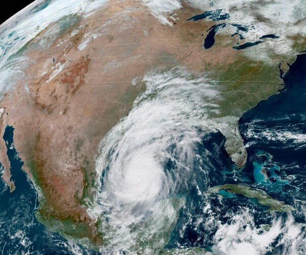 hurricane delta in the gulf of mexico