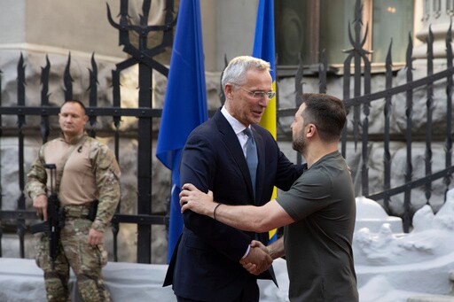 NATO's Secretary-general Meets with Zelenskyy to Discuss Battlefield and Ammunition Needs in Ukraine