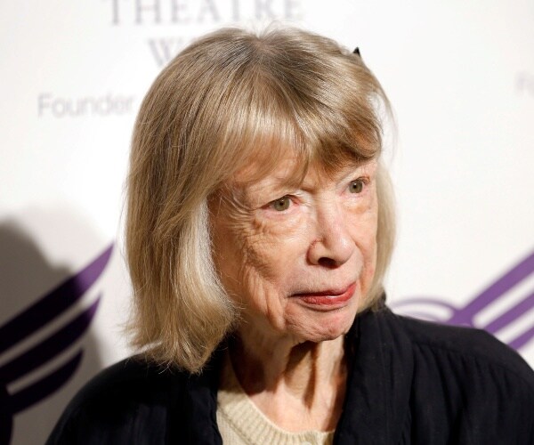 joan didion looks on 
