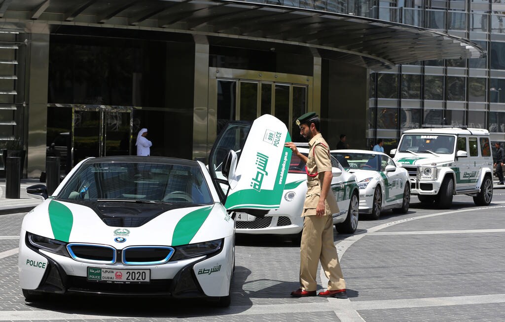 In Image-conscious Dubai, Even Police Patrol in Luxury Cars