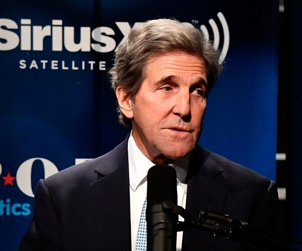 john kerry speaks at an interview on siriusxm