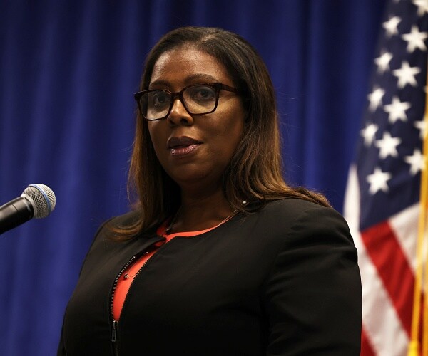 letitia james speaks at press conference